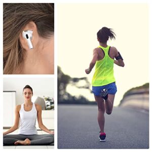 ELOVEN Cover for Airpods 3 Ear Tips Case Anti-Slip in-Ear Earhook Anti Scratch Eartips Skin Friendly Cover Soft Silicone Protective Ear Tips Earpads Accessories Compatible with AirPods 3 2021 White