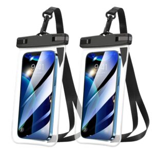 springen waterproof phone pouch ，universal waterproof phone case，floating underwater dry bag protector， with iphone and most smartphones (black/ 2pcs)