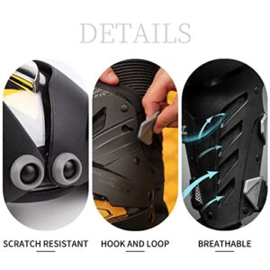 Scoyco 4pcs Motorcycle Knee Shin Guards Anti-slip CE Armored Elbow Guard Pads Powersport Protection Motocross Racing Protective Gear for Moto Cycling