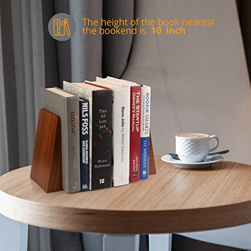 Wood Handmade Book Ends to Hold Books Large Heavy Duty Bookends for Shelves Decorative Book End for Heavy Books