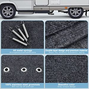 BOYISEN RV Step Covers 3 Pack, RV Step Rug Wrap Around 22 Inch RV Stair Cvers Fits 8-11 Inch, Camper Step Covers Keep Your Camper CleanGray