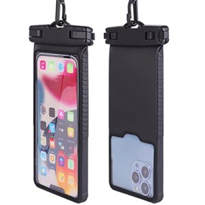 waterproof phone pouch floating cell phone pouch,compatible for iphone 14 13 12 11 8 7 6 pro max samsung [up to 6.7"], swiming phone case black