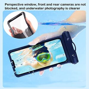 Waterproof Phone Pouch Floating Cell Phone Pouch,Compatible for iPhone 14 13 12 11 8 7 6 Pro Max Samsung [Up to 6.7"], Swiming Phone case Black