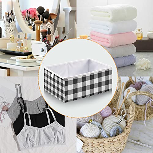 Kigai Storage Basket Buffalo Plaid Foldable Storage Bin 11 X 11 X 11 Inches Cube Storage Baskets Box for Shelves Closet Laundry Nursery Bedroom Home Decor