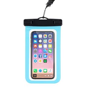 harapu universal waterproof phone pouch case compatible for iphone 13 12 11 pro max xs max xr x 8, galaxy s21 s20 s11 s10 s8 s8+, most phone up to 6.5" diagonal, blue