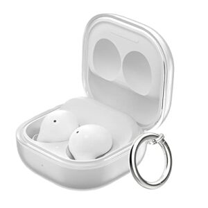 aircawin clear case for samsung galaxy buds 2 pro case 2022/galaxy buds 2 case 2021/galaxy buds pro case 2021/galaxy buds live case 2020 clear cover,soft tpu transparent case with keychain-clear