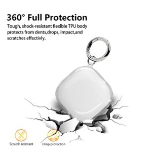 Aircawin Clear Case for Samsung Galaxy Buds 2 Pro Case 2022/Galaxy Buds 2 Case 2021/Galaxy Buds Pro Case 2021/Galaxy Buds Live Case 2020 Clear Cover,Soft TPU Transparent Case with Keychain-Clear