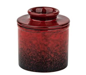 pottery butter keeper crock butter crock red french butter dish butter crock for counter with water ceramic butter holder cup to leave on counter