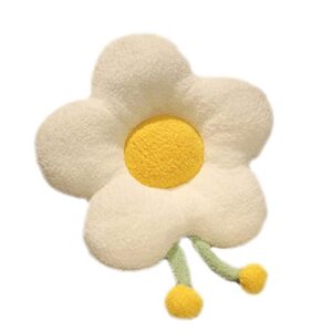 lanfire flower throw pillow seating cushion pillow cushion throw cushion 17.7 * 17.7 inches plush sun flower cushion (white)