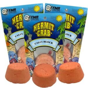 hermit crab calci food block, treat and calcium supplement set, keep your pet healthy all natural supplies for crabs, 3 pack mineral supplements
