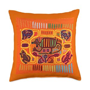 kulawind panamanian mola collection throw pillow, 18x18, multicolor