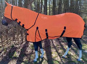 rugged ride combo neck fly sheet with leg straps and matching mask - belly wrap