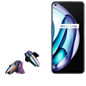boxwave gaming gear for realme q3s (gaming gear by boxwave) - touchscreen quicktrigger, trigger buttons quick gaming mobile fps for realme q3s - jet black