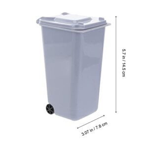 Gatuida Mini Trash Can, 4Pcs Mini Curbside Garbage Trash Bin Pen Holder and Unique Tiny Size Recycle Can Set Pencil Cup Desktop Organizer