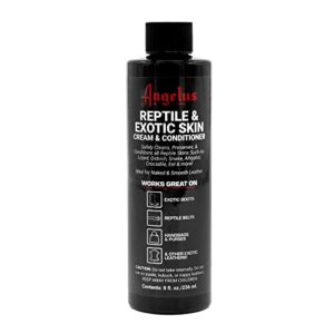 Angelus Reptile & Exotic Skin Deep Conditioner Cream – 8 Oz, Leather Cleaner and Conditioner, Cleans, Conditions, Preserve, and Polishes Leather Footwear and Accessories