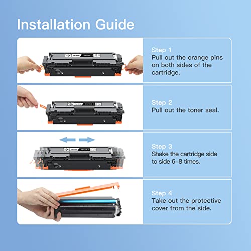 GPC Image Flex 410A 410X M477fdw M477fnw Toner Compatible Toner Replacement for HP 410A 410X CF410A Compatible with Color Laserjet Pro MFP M477fdw M477fnw M477fdn M452dn M452nw M452dw Printer(4 Pack)