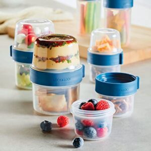 LocknLock Easy Essentials Twist Two Way Food Storage Container, BPA-Free/Dishwasher Safe, 12-Piece Set - Mixed Sizes, Clear