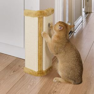 Lahas Cat Wall Corner Scratcher Furniture Protector Kittens Scratch Board Sisal Cat Scratching Pad Wall Mounted for Indoor Cats