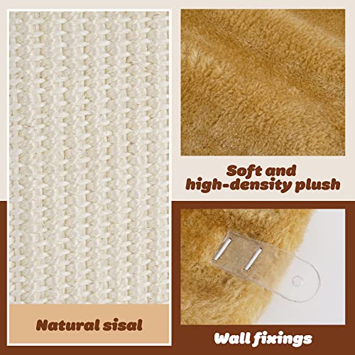 Lahas Cat Wall Corner Scratcher Furniture Protector Kittens Scratch Board Sisal Cat Scratching Pad Wall Mounted for Indoor Cats