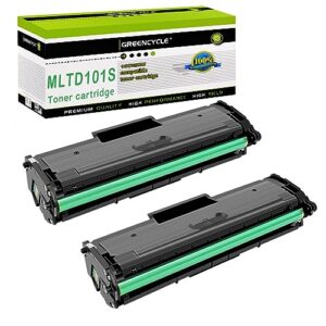greencycle mltd101s compatible toner cartridge replacement for samsung 101s mlt d101s mlt-d101s use with ml-2165w scx-3400 scx-3405w scx-3405fw ml-2165 printer (2-pack, black)