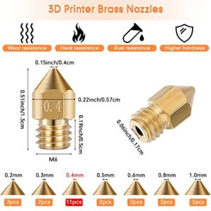 Leifide 50 Pieces 3D Printer Nozzle Cleaning Kit Includes 19 Pcs Stainless Steel Needles Cleaner Tools and 23 Pcs MK8 Nozzles Multiple Sizes Compatible with Makerbot Creality CR-10 Ender 3 5