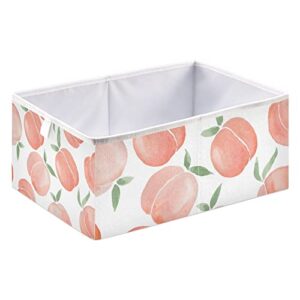 peaches storage basket storage bin rectangular collapsible closet baskets large toy box organizer for clothes towels magazine…