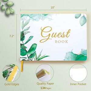 Tiankool Elegant Funeral Guest Book - Memorial Service Guest Book-Celebration of Life Guest Book for Funeral Sign in - Memory Book for Funeral Guest Registry-134 Pages,10" x 7",Hardcover