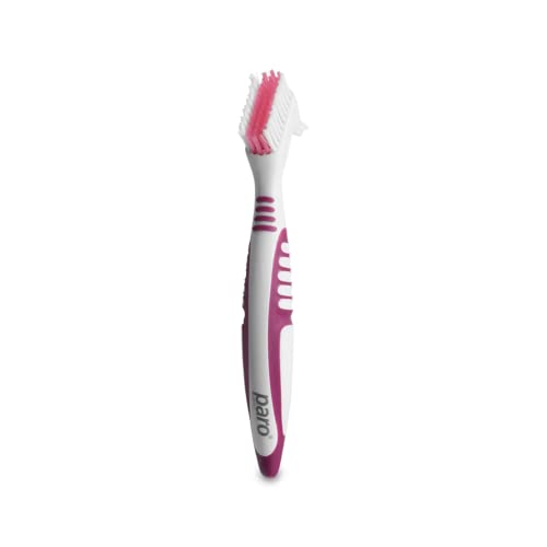 Paro Clinic Denture Brush Hard and Soft bristles Combo Perfect Grip Swiss Made. Cleans Your dentures, retainers and Night Guards!