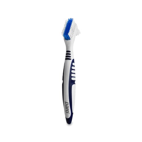 Paro Clinic Denture Brush Hard and Soft bristles Combo Perfect Grip Swiss Made. Cleans Your dentures, retainers and Night Guards!