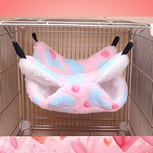 LROEZR 3 Pcs Pet Small Animal Hanging Hammock Guinea Pig Rat Hamster Bunkbed Hammock Cage Toy for Hamster Rat Sugar Glider Parrot Hideout Sleep Play - 7.87'' x 7.87''