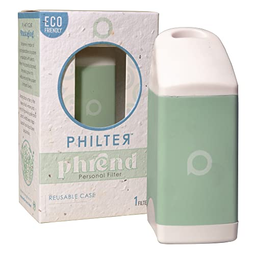 PHILTER Labs PHREND Plant-Based Personal Air Filter - Up to 500 Exhales per Filter - Silicone Mouthpiece and Reusable Aluminum Case with Patented 5-Step Odor and Smoke Eliminator System