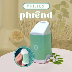 PHILTER Labs PHREND Plant-Based Personal Air Filter - Up to 500 Exhales per Filter - Silicone Mouthpiece and Reusable Aluminum Case with Patented 5-Step Odor and Smoke Eliminator System