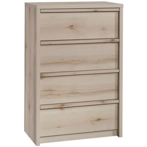 sauder harvey park 4-drawer chest in pacific maple, pacific maple finish