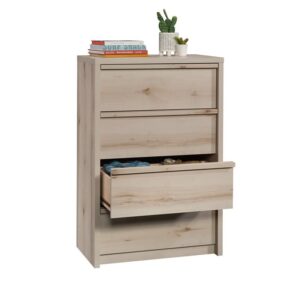 Sauder Harvey Park 4-Drawer Chest in Pacific Maple, Pacific Maple Finish