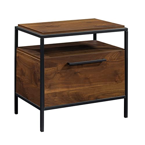 Sauder Nova Loft 1-Drawer Night Stand with Open Shelf, L: 24.96" x W: 17.24" x H: 24.09", Grand Walnut Finish