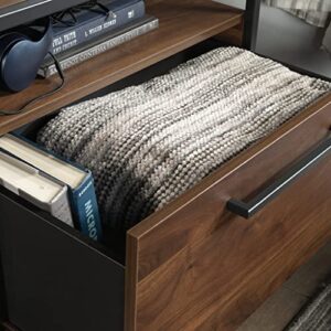 Sauder Nova Loft 1-Drawer Night Stand with Open Shelf, L: 24.96" x W: 17.24" x H: 24.09", Grand Walnut Finish