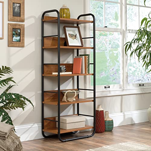 Sauder Union Plain 5-Shelf Bookcase, Prairie Cherry Finish