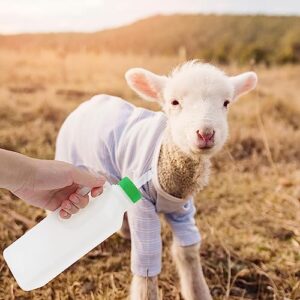 Luxshiny Lamb Milk Bottle Feeding Calf Goat Milk Feeder Goat Plastic Feeding Bucket Livestock Pet Nurse Feeding Supplies for Lamb Goat Dog Pig Calf 850ml 2PCS