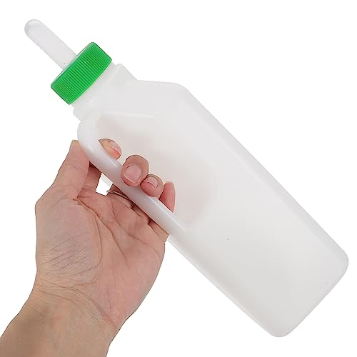 Luxshiny Lamb Milk Bottle Feeding Calf Goat Milk Feeder Goat Plastic Feeding Bucket Livestock Pet Nurse Feeding Supplies for Lamb Goat Dog Pig Calf 850ml 2PCS