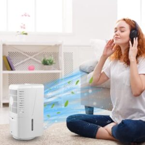 Portable Air Conditioner, 700ML Personal Evaporative Air Cooler Fan with 3 Speeds 7 Colors,70° Oscillate Personal Air Cooler for Home/Tent/Office Room