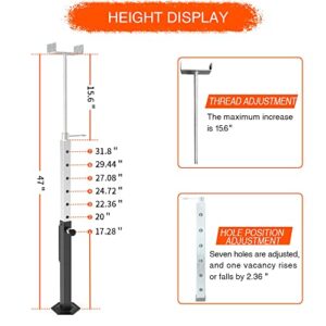 2023 New Sulythw RV Slide Out Supports Stabilizer Jacks Heavy Duty Rust Resistant Steel Adjustable from 19'' to 47'' for 5th Wheel 5000 lbs Capacity，2 Pcs Camper Jack Stands