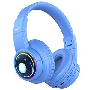 tribit kids headphones wired with microphone, starlet01 safe sound tech 85/94dba volume limited, sharepair, hifi stereo foldable over-ear headphones for kids for school/travel/ipad/kindle/switch