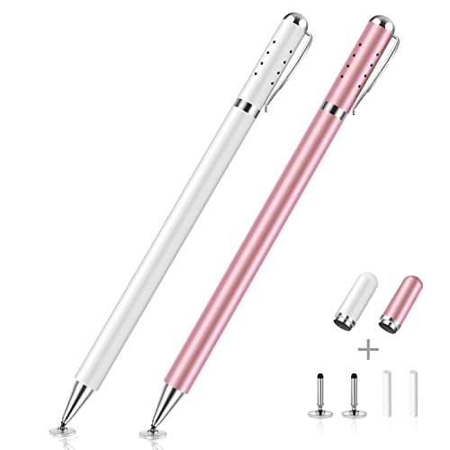 Stylus Pens for Touch Screens, Digiroot Magnetic Disc Tip iPad Stylus, Precise and Sensitive, Compatible with iPad/iPad Pro/iPhone/Android/Microsoft (2-Pack)