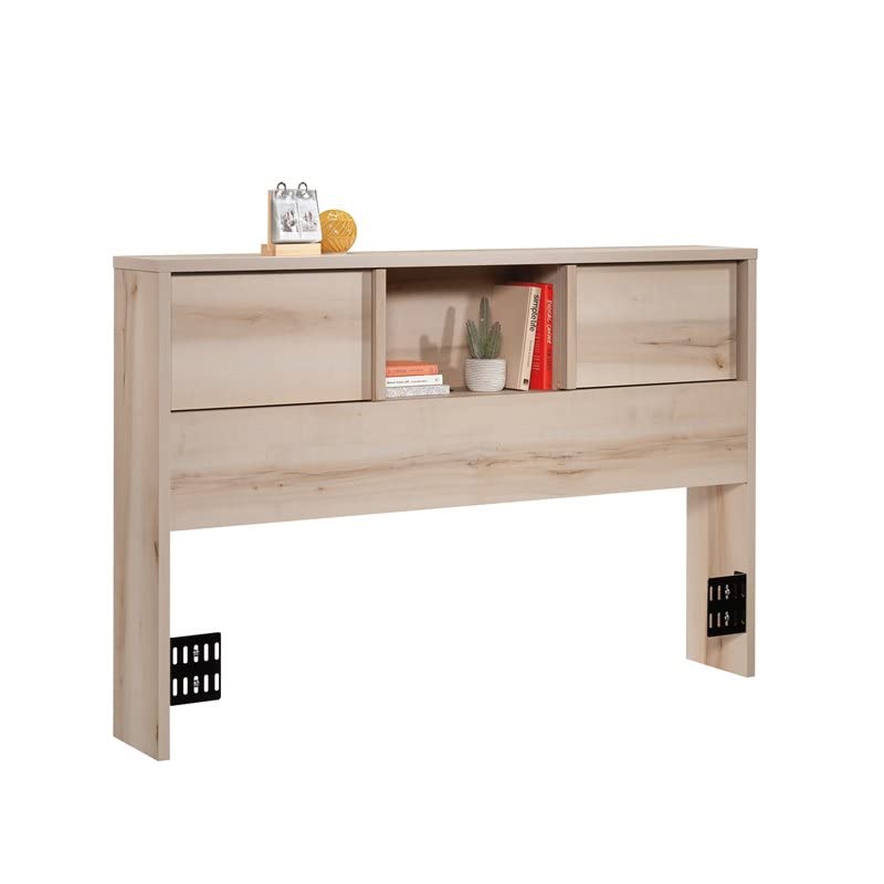Sauder Harvey Park Full/Queen Bookcase Headboard with Doors, Pacific Maple Finish