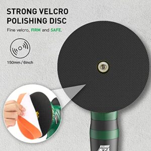 Cordless Polisher for Car Detailing with 2pcs 12V 2.0Ah Batteries & Charger, Aiment 6 Inch Cordless Car Buffer Polisher, 6 Variable Speeds, Portable Sander for Car Waxing/Buffing/Scratch Repairing