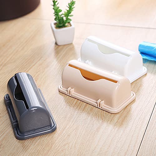 Foviza Wall Mounted Trash Bags Holder Multi-Purpose Garbage Bag Dispenser Storage Box Hanging Grocery Bag Dispenser Organizer for Home Kitchen Cabinet