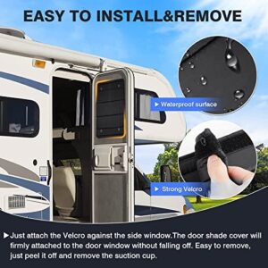 KUST Compatible with RV Door Sunshade Foldable Side Door Window Shade Cover Privacy Camping Travel for Most RV Interior Door 15.74 x 24.8