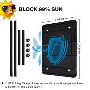 KUST Compatible with RV Door Sunshade Foldable Side Door Window Shade Cover Privacy Camping Travel for Most RV Interior Door 15.74 x 24.8