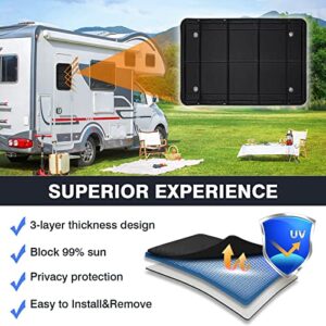 KUST Compatible with RV Door Sunshade Foldable Side Door Window Shade Cover Privacy Camping Travel for Most RV Interior Door 15.74 x 24.8