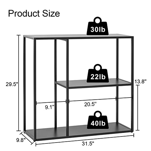 DCLRN Console Table,Sofa Table Entrance Table Narrow Long with Storage Rack for Entrance,Foyer,Hallway, Sofa,Living Room,Bar,Kitchen(Black)